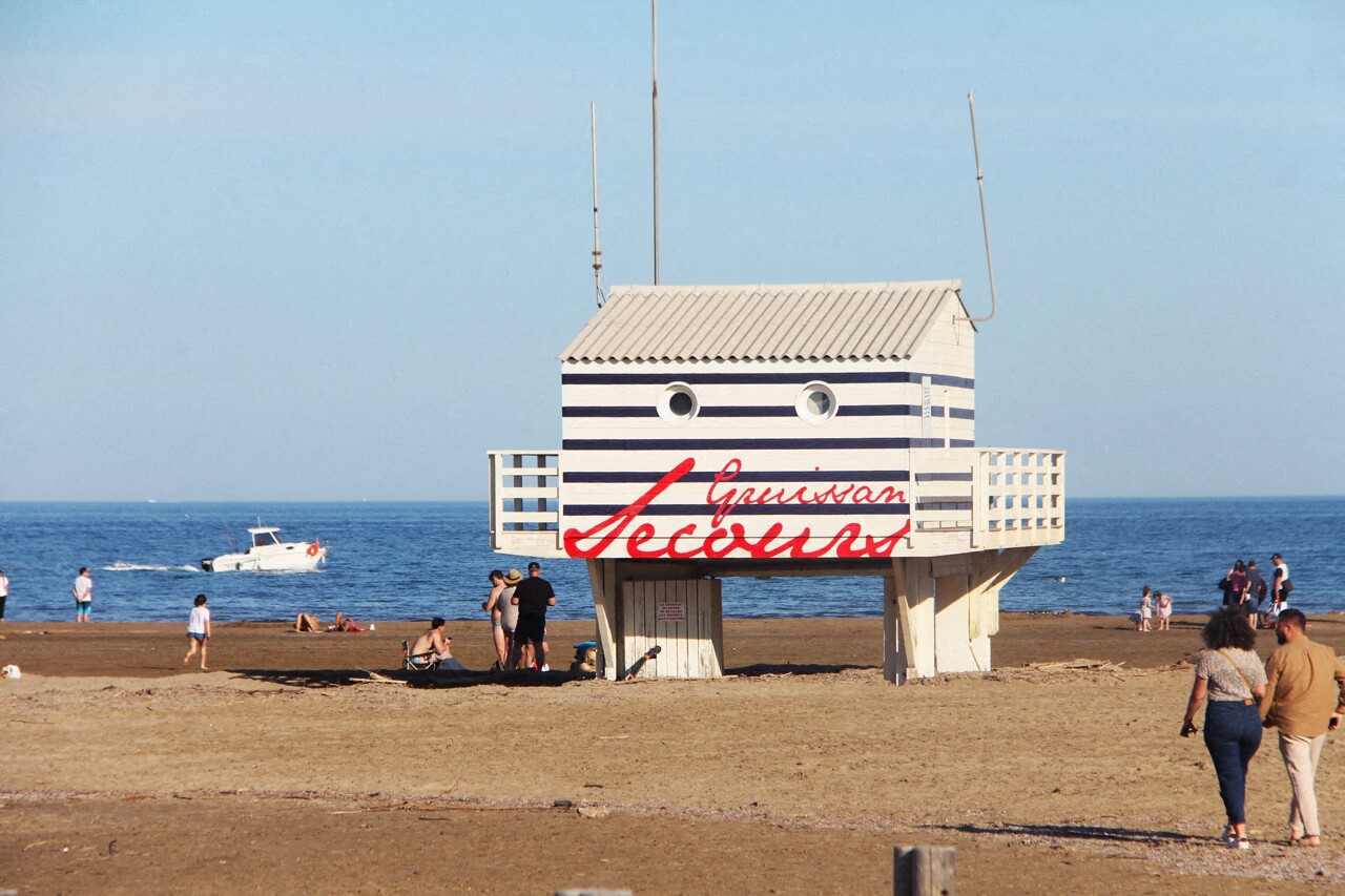 Gruissan � salins et chalets sur pilotis